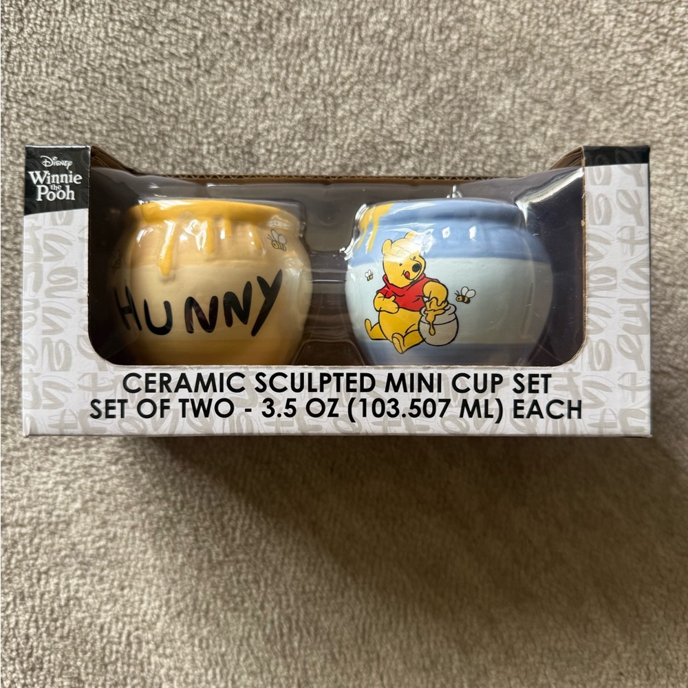 TEMP UNAVAILABLE 
NIB Disney Winnie the Pooh Ceramic Sculpted Mini Cup Set